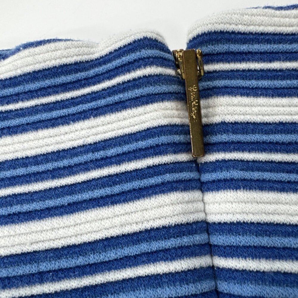 Lilly Pulitzer Dress Womens XS Blue Striped Ottoman Bree Stretch Casual Vacation - Picture 5 of 12